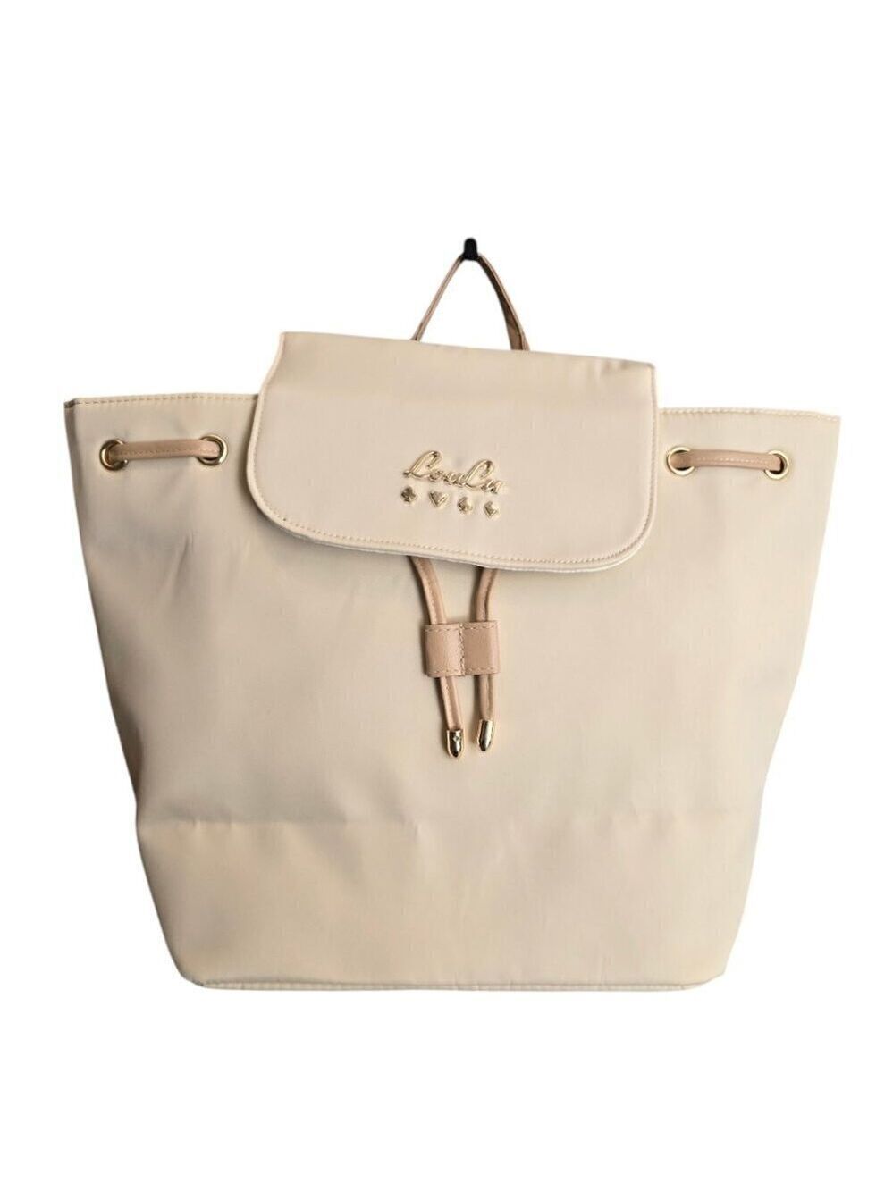 LouLu NWOT Limited Edition Berry Collection Ivory Leatherette Backpack Purse